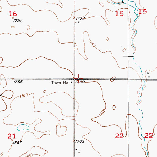 Topographic Map of Township of Pearl, SD