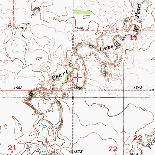 Topographic Map of Township of Saint Lawrence, SD