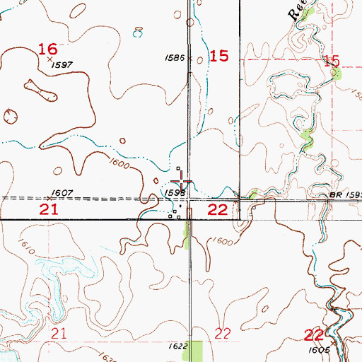 Topographic Map of Township of Miller, SD