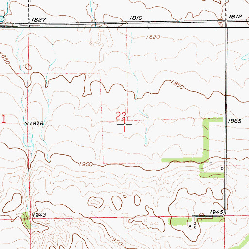 Topographic Map of Township of Ree Heights, SD
