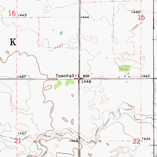 Topographic Map of Township of York, SD