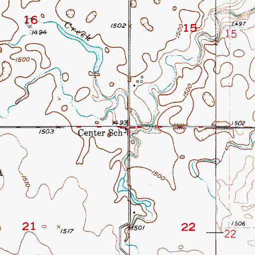 Topographic Map of Township of Alpha, SD