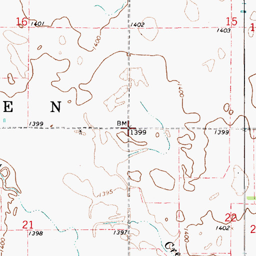 Topographic Map of Township of Holden, SD