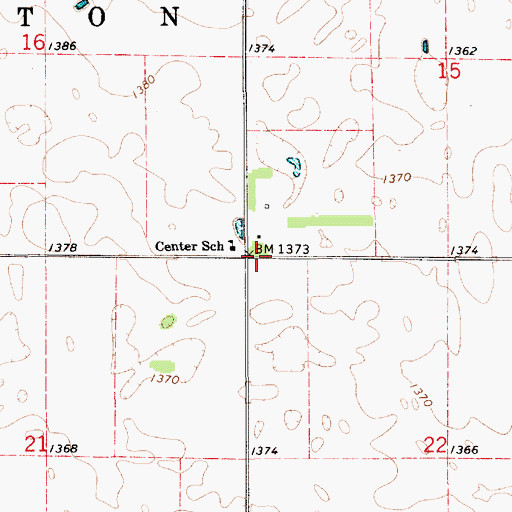 Topographic Map of Township of Wheaton, SD