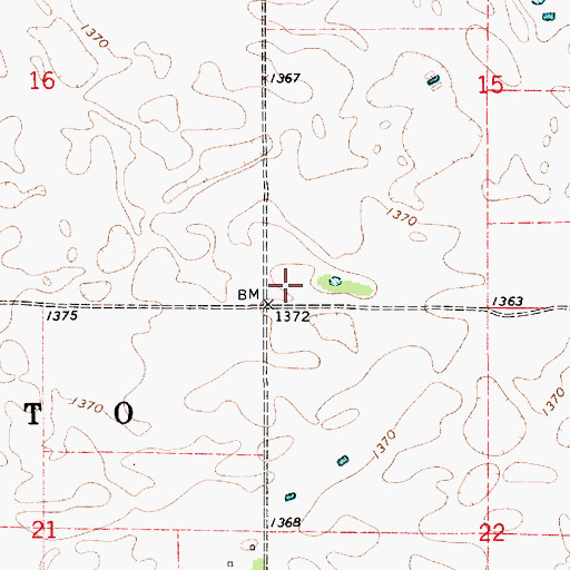 Topographic Map of Township of Plato, SD