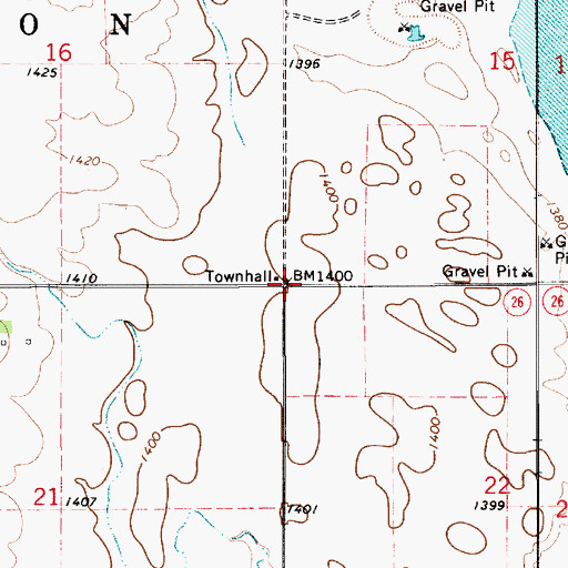 Topographic Map of Township of Carlton, SD