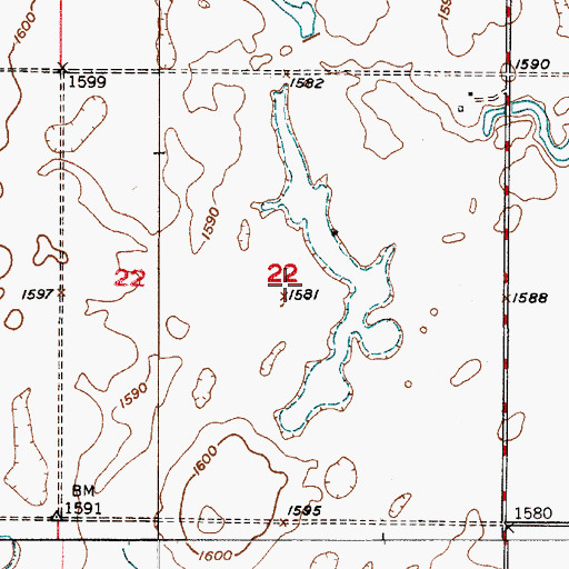 Topographic Map of Township of Fairview, SD