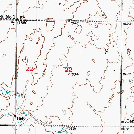 Topographic Map of Township of Spring, SD