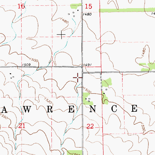 Topographic Map of Township of Lawrence, SD