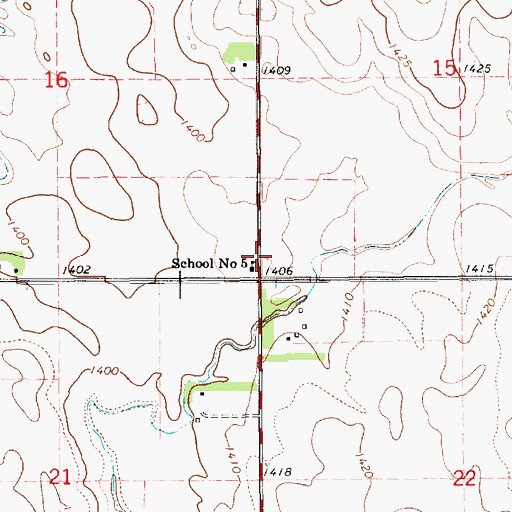 Topographic Map of Township of Bryan, SD