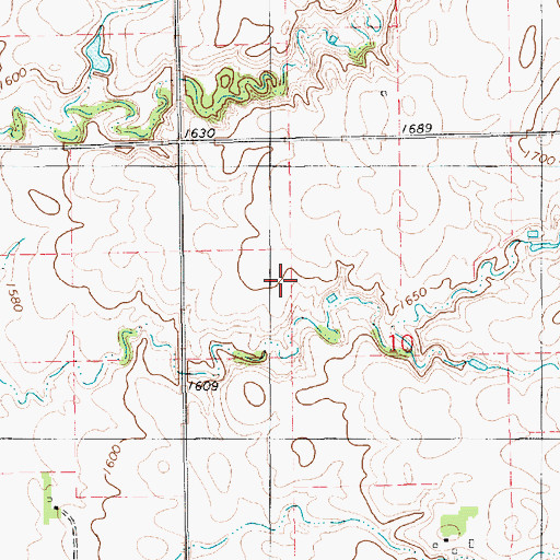 Topographic Map of Township of Choteau Creek, SD