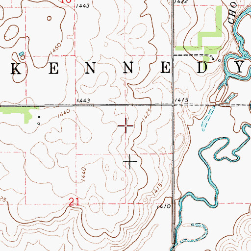 Topographic Map of Township of Kennedy, SD