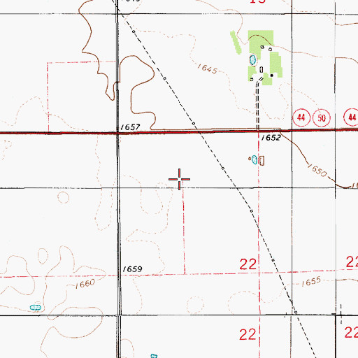 Topographic Map of Township of Darlington, SD