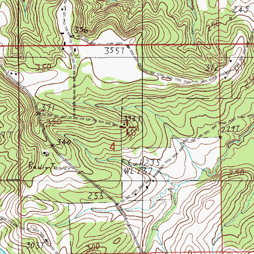 Topographic Map of Sinai Hall, AL