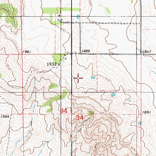 Topographic Map of Township of Signal, SD