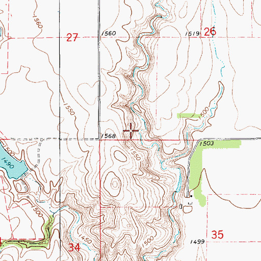 Topographic Map of Township of Jackson, SD