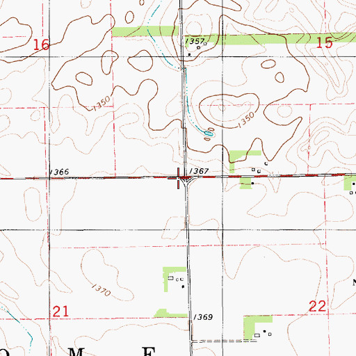 Topographic Map of Township of Rome, SD