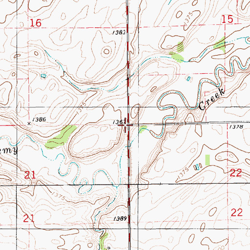 Topographic Map of Township of Lisbon, SD