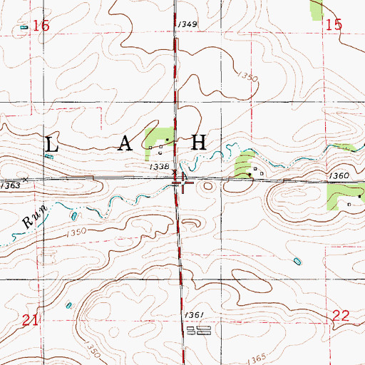 Topographic Map of Township of Beulah, SD