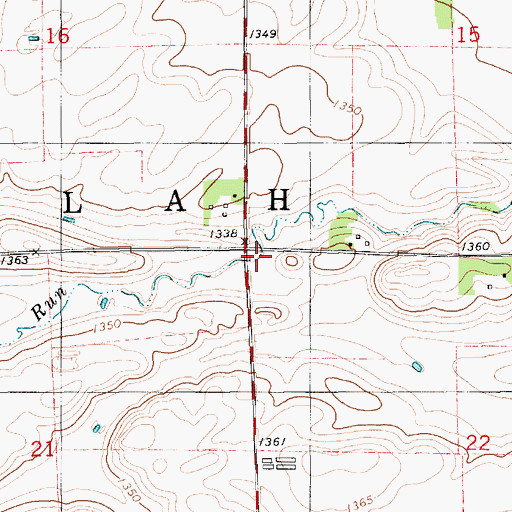 Topographic Map of Township of Beulah, SD