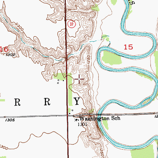 Topographic Map of Township of Perry, SD