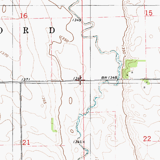 Topographic Map of Township of Belford, SD