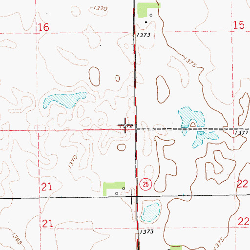 Topographic Map of Township of Pleasant, SD
