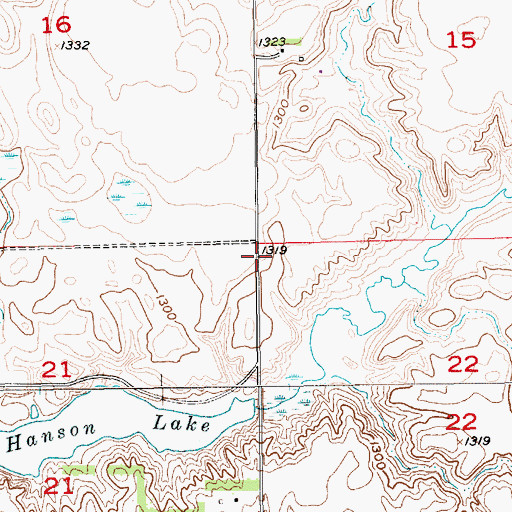Topographic Map of Township of Wayne, SD