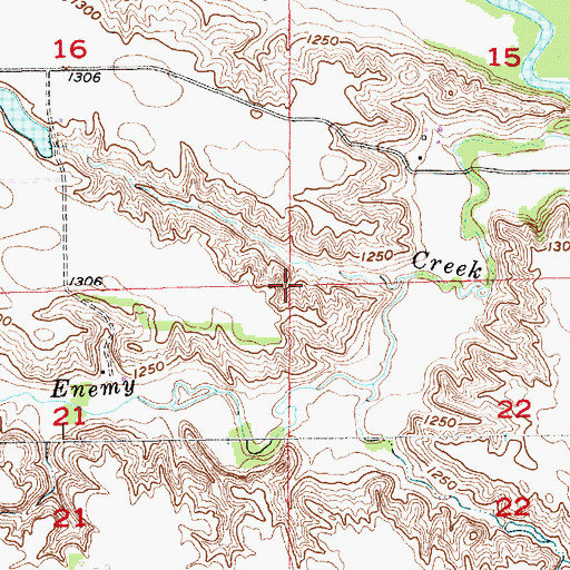 Topographic Map of Township of Rosedale, SD