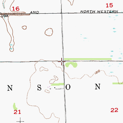 Topographic Map of Township of Hanson, SD