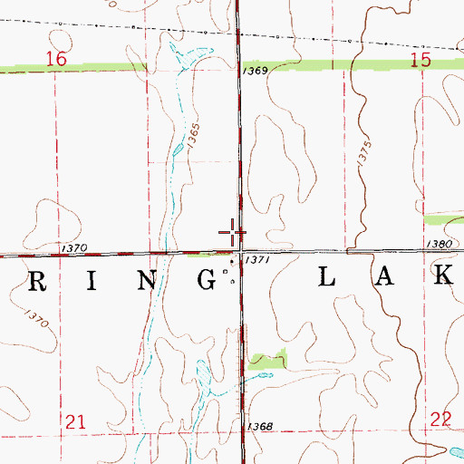 Topographic Map of Township of Spring Lake, SD