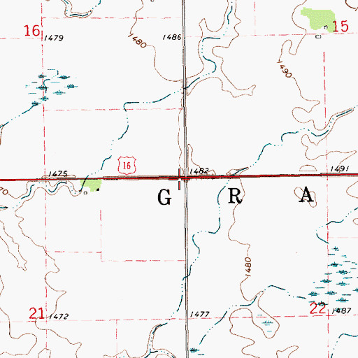Topographic Map of Township of Grant, SD
