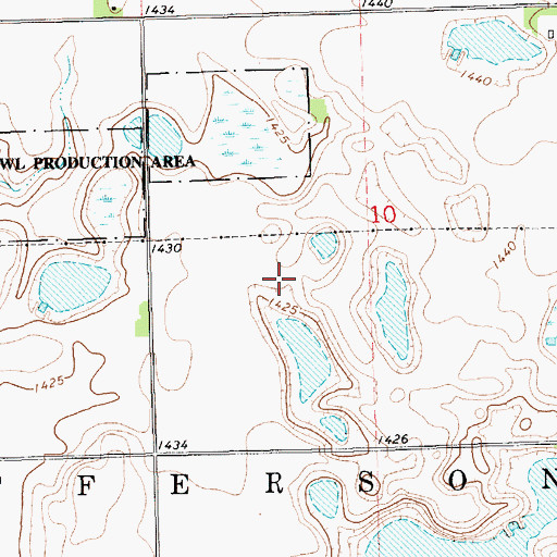 Topographic Map of Township of Jerrerson, SD
