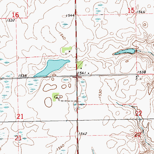 Topographic Map of Township of Greenland, SD