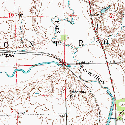 Topographic Map of Township of Montrose, SD