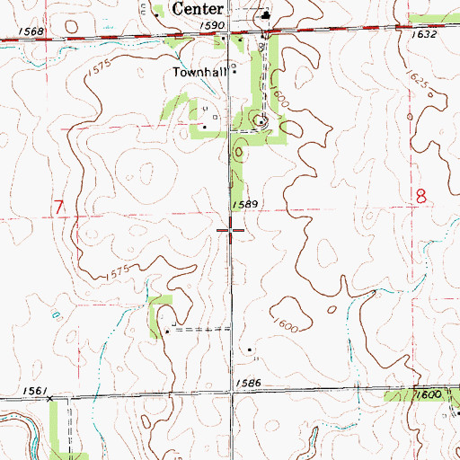 Topographic Map of Township of Bookfield, SD