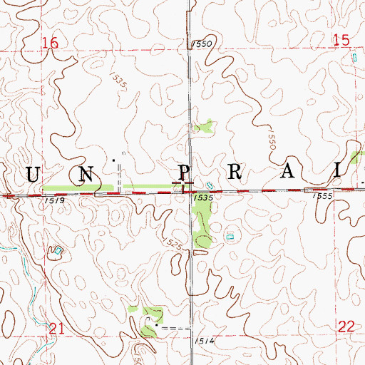 Topographic Map of Township of Sun Prairie, SD