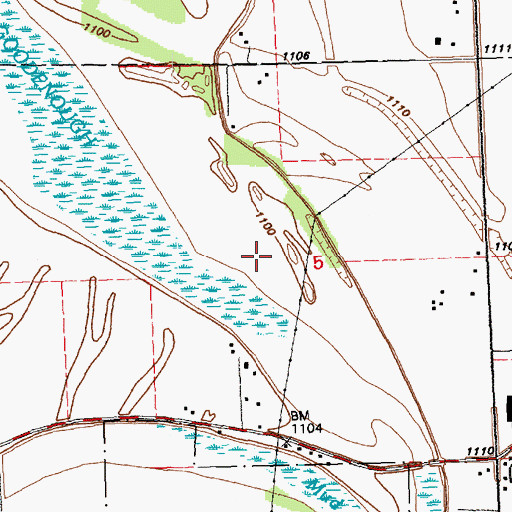 Topographic Map of Township of Bix Sioux, SD