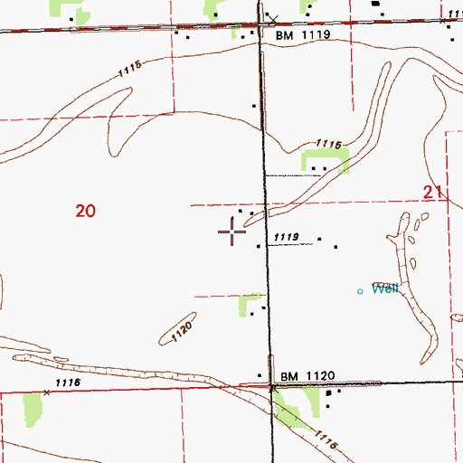 Topographic Map of Township of Civil Bend, SD