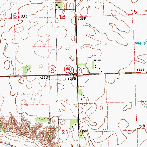 Topographic Map of Township of Brule, SD