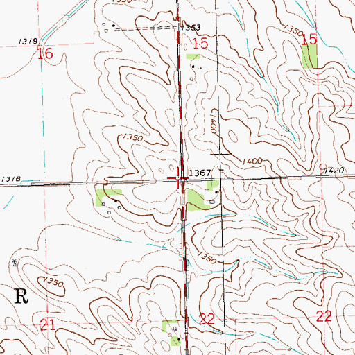 Topographic Map of Township of Alcester, SD