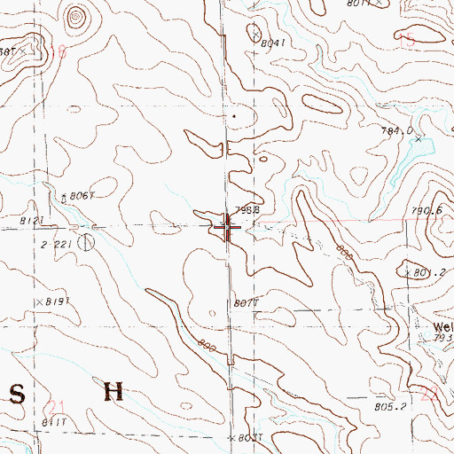 Topographic Map of Township of Cash, SD