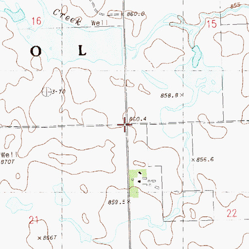 Topographic Map of Township of Strool, SD