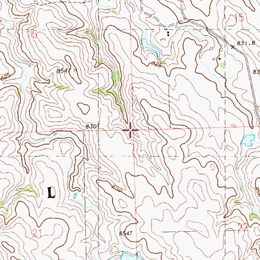 Topographic Map of Township of Vail, SD