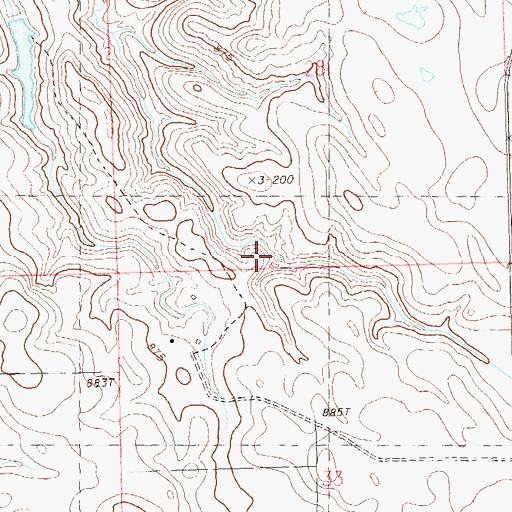 Topographic Map of Township of White Hill, SD