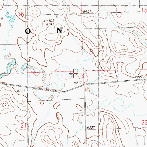 Topographic Map of Township of Bison, SD