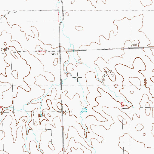 Topographic Map of Township of Whitney, SD
