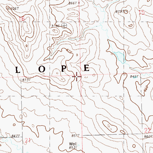 Topographic Map of Township of Antelope, SD