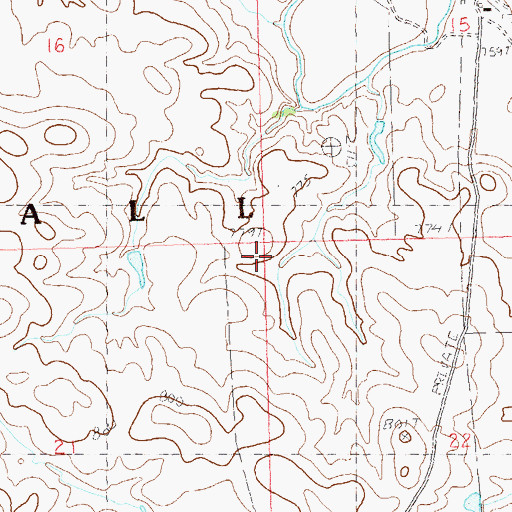 Topographic Map of Township of Hall, SD