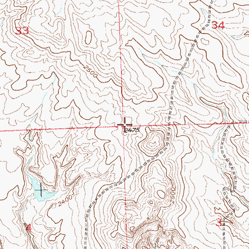 Topographic Map of Township of Moreau, SD